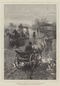 A Polish Road in November by Alfred von Wierusz Kowalski